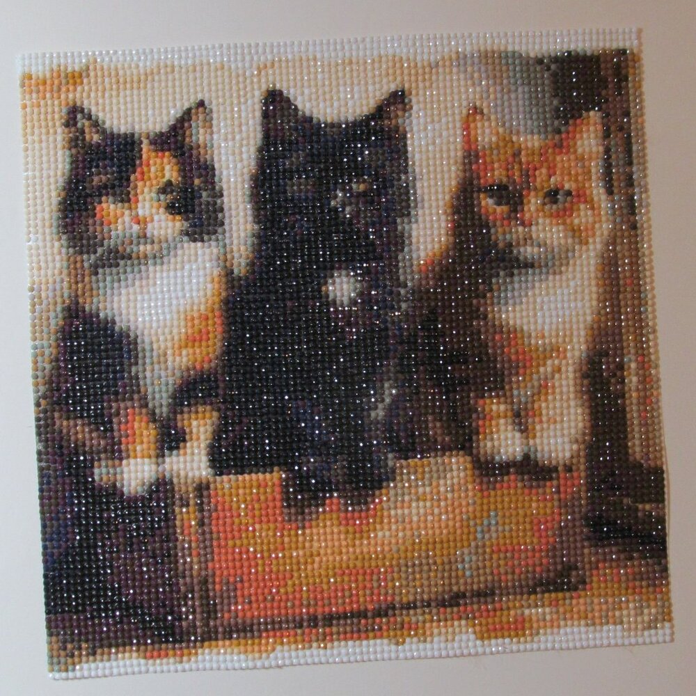 3 Cats Finished Diamond Art #1011125